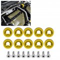 License Plate Holder Car Modification M6 Gasket Bolt Frame Decoration Screw Gold 