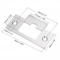 Uxcell Door Strike Plate 2pcs 70mm X 39 5mm 201 Stainless Steel Latch Deadbolt For Frame Jamb Silver