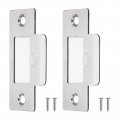 Uxcell Door Strike Plate 2pcs 70mm X 39 5mm 201 Stainless Steel Latch Deadbolt For Frame Jamb Silver