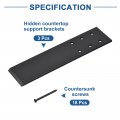 Uxcell 3 Pack 10 Inch Countertop Support Brackets Hidden Knee Wall With Screws Black Floating Bracket For Quartz Wood Concrete