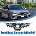 X Autohaux No 5310106a70 Front Hood Bumper Grille For Toyota Camry Le 2018-2020 Kidney Grill Chrome Silver Tone Black