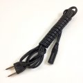 Cheater Power Cord 6 Foot 2 Prong 18 Gauge Black Wire A6b 