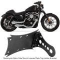 Motorcycle License Plate Bracket Retro Side Mount Tag Holder