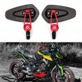 Universal Red Motorcycle Billet Aluminum 7 8 22 Bar End Side Rear View Mirrors