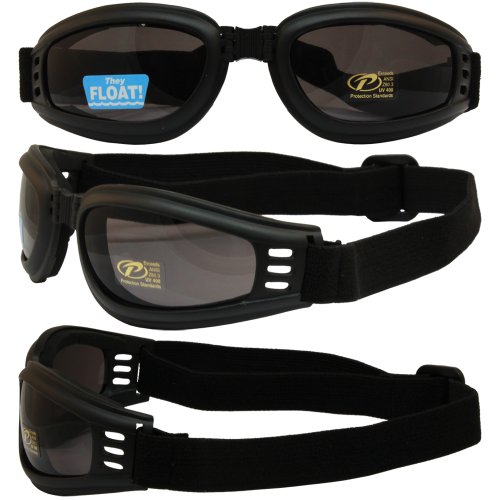 Nomad Folding Riding Goggles 4520 Retro Smoke Lens Motorcycling Eyewear With Uv400 Protection And Shatterproof Polycarbonate
