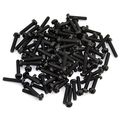 Electronics-salon 100pcs M3 X 15mm Nylon Machine Screw Black Combination Phillips-slotted Drive Pan Head Metric 