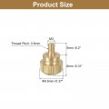 Uxcell M3x5mm Knurled Thumb Screws 6pcs Brass Bolts With Shoulder Grip Knobs Fasteners Tone
