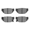 Front Disc Brake Pads For Subaru Xt 1990 1991 Semi Metallic Friction Mechanical Wear Sensor 1 49 Inner Height 3 35 In Width 