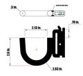 Small J Hook For E Track Product Code Ce6021 