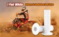 7 8 Universal Motorcycle Hand Bar Grips 1 Pair Of 22 25mm Siliconelebars Hand New White