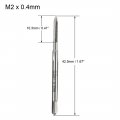 Uxcell Metric Machine Tap M2 X 0 4mm H2 High Speed Steel 3 Straight Flutes Screw Tapping Threading Machinist Repair Diy Tool