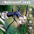 Outdoor Globe String Lights 25ft Led Patio With 23 E12 Sockets And 25 G40 Glass Bulbs Waterproof Warm White Dimmable For Cafe