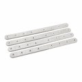 4 Pack Flat Mending Plate For Wood Ulifestar Stainless Steel Straight Brackets 250mm 10 Length 8 Screw Hole Repair Fixing Brace