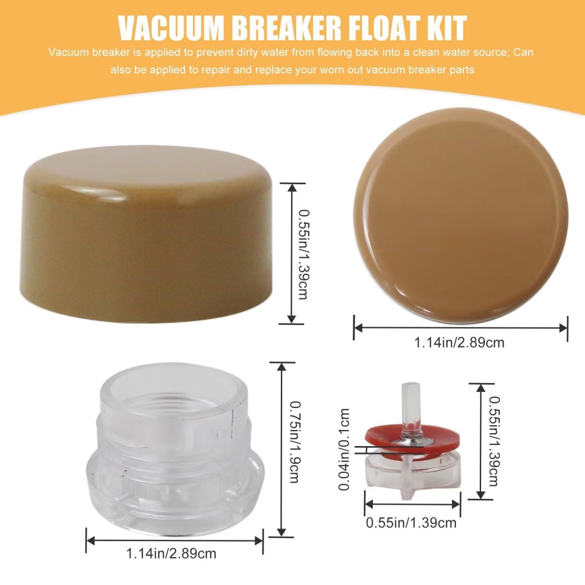 2 Pack Vacuum Breaker Float Kit For Woodford Model 17 Wall Hydrant Rk-17vb Anti Siphon Backflow Prevention Valve Repair