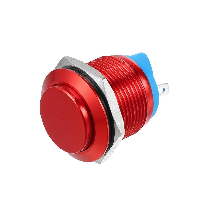 19 Mm Car Waterproof Push Button Switch Metal Round Start Spst 1no Ac 250v Red