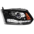 Headlight Assembly Left For Dodge Ram 1500 2500 3500 2016 2018 Black Housing Amber Reflector Ch2502289 68324933ab 