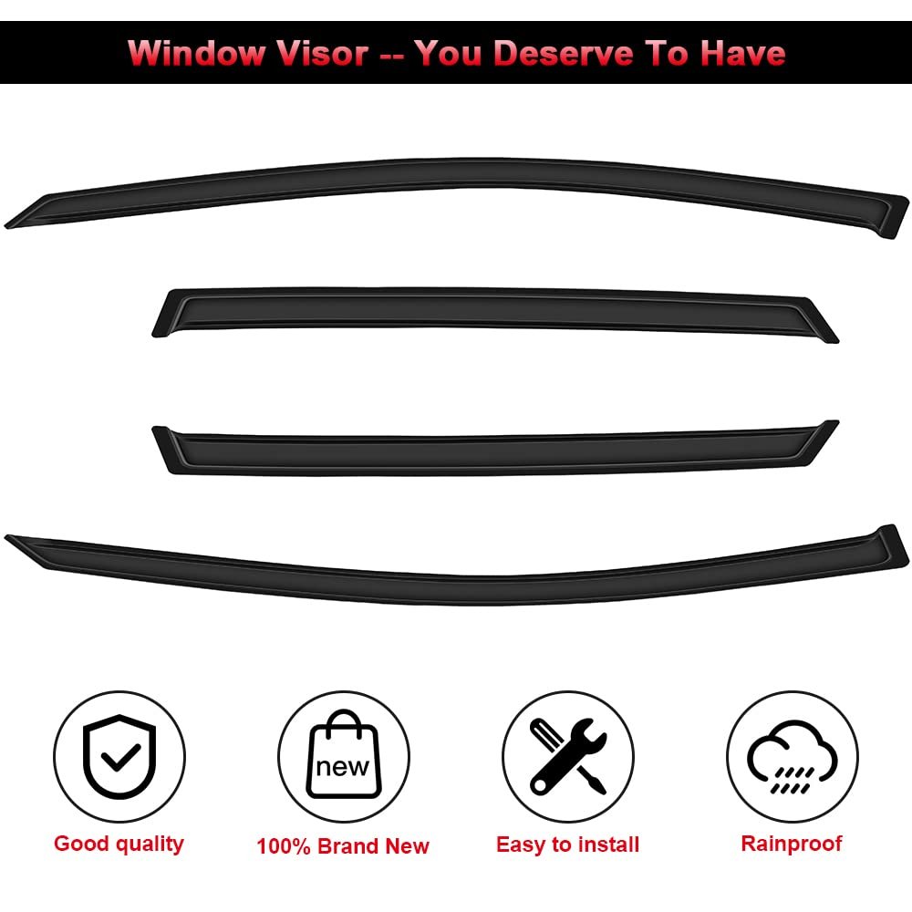 4pcs Side Window Deflectors For 2017 2019 Honda Crv Rain Guards Ex L Lx Touring Turbo Plus Transparent Smoked Polycarbonate