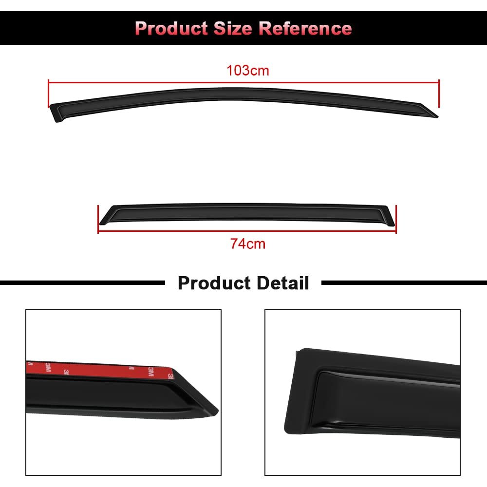 4pcs Side Window Deflectors For 2017 2019 Honda Crv Rain Guards Ex L Lx Touring Turbo Plus Transparent Smoked Polycarbonate