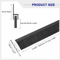Uxcell Door Brush Bottom Sweep H-shape Aluminum Alloy Base With 2 4-inch Pp For Home Industrial 47-inch L Black