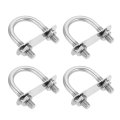 M10 Round U-bolts 4 Sets 42mm 1 65 Inner Width 74mm 2 91 Length 201 Stainless Steel U-clamp Bolt With Plates Nuts For 