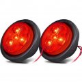 Newsuna Twins 2 5 Round Led Trailer Lights Super Bright Side Marker Clearance Light Reflex With Grommet Wire Pigtail Waterproof 