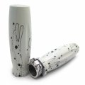 Httmt- White Star Skull 22mm 7 8 Handlebar Hand Grip Universal Throttle Compatible With Cbr600 P N Trhb113-rs-22-white