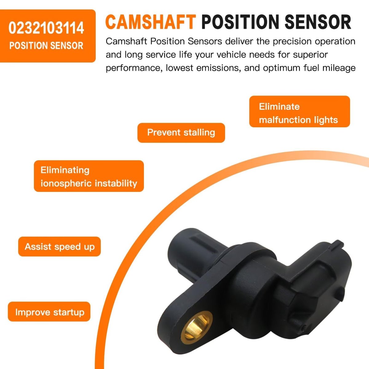 Engine Camshaft Position Sensor 0232103114 0041539628 2729050043 0232103050 For 2007-2011 Mercedes-benz E550