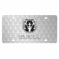 Ipick Image For Ram 2019 3d Dual Logo On Pattern Brushed Solid Aluminum Metal License Plate