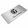 Ipick Image For Ram 2019 3d Dual Logo On Pattern Brushed Solid Aluminum Metal License Plate