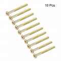 Uxcell M6x65mm Furniture Screw Hex Socket Machine Screws Zinc Plated Fasteners Bolts Half Thread Carbon Steel 10pcs