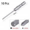 Uxcell 10 Pcs 4mm Round Shank 40mm Length 1 2mm Phillips Ph00 Magnetic S2 Screwdriver Bits