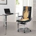 Zento Deals 2 Pieces Of Natural Wooden Beads Back Massage Cushion
