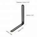 Uxcell Adjustable Corner Code 4pcs 165x200mm Stainless Steel 90-degree L-shape Brace For Fixed Furniture Shelf Bed Table