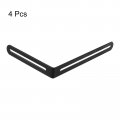 Uxcell Adjustable Corner Code 4pcs 165x200mm Stainless Steel 90-degree L-shape Brace For Fixed Furniture Shelf Bed Table