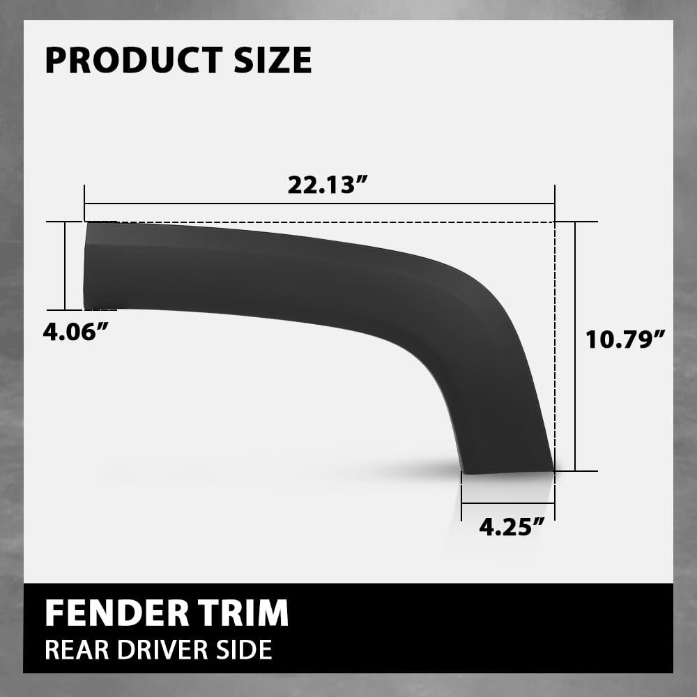 Rear Left Driver Side Fender Flare Trim For Jeep Renegade 2015 2023 Wheel Opening Molding Arch Black 68316003ad 68316007ab