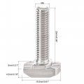 Uxcell M6x25mm T-slot Drop-in Stud Sliding Bolt Screw Carbon Steel For 30 Series Aluminum Profile 10pcs