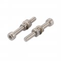 Uxcell 20pcs M4x30mm 304 Stainless Steel Knurled Hex Socket Head Bolts Nuts W Washers