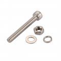 Uxcell 20pcs M4x30mm 304 Stainless Steel Knurled Hex Socket Head Bolts Nuts W Washers