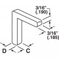 Make-2-fit Pl 14964 Corner Key White Nylon 20 Pack