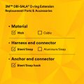 3m Dbi-sala 18 Polyester Web D-ring Extender