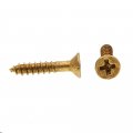 Prime-line Wood Screw Flat Head Phillips 6 X 3 4 In Solid Brass Pack Of 25 