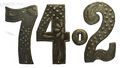 Metal House Numbers Haiti Recycle Oil Drums 7 5 8 Symbol Period 