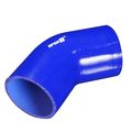 Upgr8 Universal 4-ply High Performance 45 Degree Elbow Coupler Silicone Hose 3 5 89mm Blue 