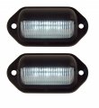 Waterproof Led Courtesy And License Plate Light Set Of 2 Compact 12v Fixture For Marine Truck Auto Rv Aircraft Warm White 