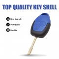 Uxcell New 3 Buttons Uncut Insert Key Fob Remote Control Case Shell Replacement For Ford Transit Van