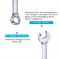 Uxcell Combination Wrench Set Metric 10-17mm Open End And Box Cr-v Steel With Rolling Pouch 4-piece