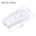 Uxcell Inline Cord Switch Ac 250v 1a Duplex On-off Feed-through Rocker For Bedroom Table Lamp Desk Light White Pack Of 2