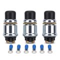 3 Pcs Waterproof Push Button Starter Switch 12v 24v 50a Heavy Duty Momentary Weatherproof For Horn Engine Car Truck Tractor 
