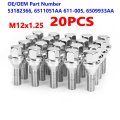 20pcs Wheel Lug Bolts M12x1 25 19mm Hex Length 28mm 611-005 Replacement For 2014-2022 Jeep Cherokee 18-23 Compass 13-16 Dodge