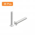Uxcell M5-0 8 X 35mm 30pcs Flat Round Head Screws 304 Stainless Steel Phillips Drive Machine Hardware Fastener For Furniture